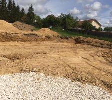 Terrassement terminé et fondation en cours