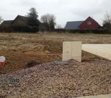 Terrain après abattage et entrée charretière créée