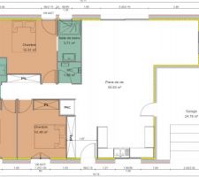 Voici le plan de la maison qu'on a signé. Le permis de construire a été déposé hier. ?