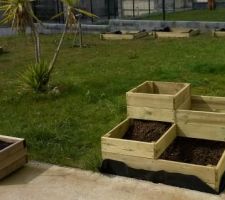 Au printemps mise en place des carrés potager