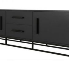 Idée déco : buffet aluminium noir mat.