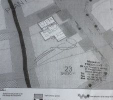 Plan de la maison sur le terrain