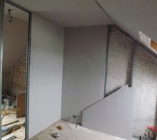 Cloison et habillage pignon chambre 2 étage