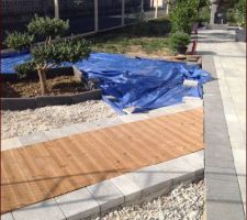 Le futur jardin zen en travaux