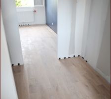 Parquet en cours - vu depuis le dressing