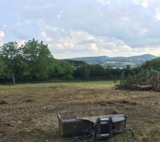 Vue depuis le nord du terrain.