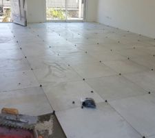 Pose carrelage en cours