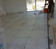 Pose carrelage en cours