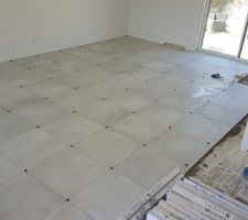 Pose carrelage en cours