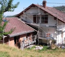 Suppression du lattage (avec Bardage Fibro-ciment) sur l'extension
