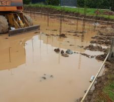 Eh oui,un gros orage est passé par là !  test piscine avant l'heure