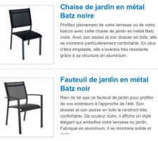 Chaise et fauteuil achetés