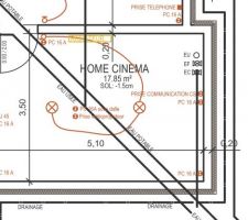 Plan de la zone sous-sol aménagée