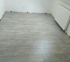 Parquet de notre chambre provisoire