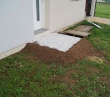 Dalle devant la porte d entrée