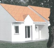 Voici une photo de la maison tel que dans notre permis de construire.
Voici à quoi cela va ressembler.