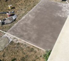 Terrasse en béton imprimé