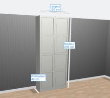 Armoire Ikea Pax couloir étage