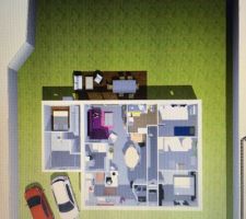 Simulation de la maison finie sur le logiciel Home by me