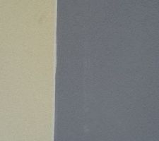 Voilà le résultat de leur travail de réfection.....
des traces blanches à gogo, un tracé rectiligne digne de RDSA....