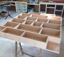 Début de la torsion box pour le dessous de l'etabli mobile