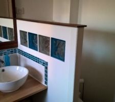 Finition du muret de séparation de la salle de bain