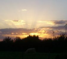 Coucher de soleil de la terrasse