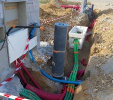 Suite travaux viabilisation électrique et Telecom.