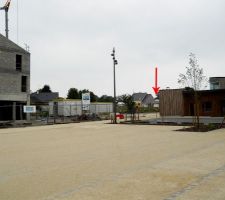 Position de la maison, vu du centre ville en cours de cr&eacute;ation.