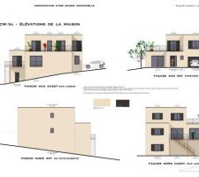 Notre projet Maison validé par l'architecte et l'ABF avec les vues extérieures