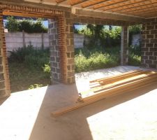 Début de la toiture