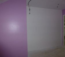 Peinture chambre des enfants, bleu et gris pour les chambres des garçons et lilas et blanc avec additif de paillettes pour la princesse