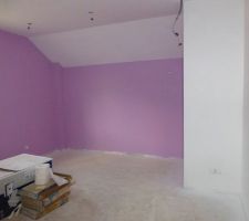 Peinture chambre des enfants, bleu et gris pour les chambres des garçons et lilas et blanc avec additif de paillettes pour la princesse