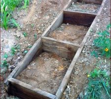 Pour le groupe DIY : détails de la fabrication de l'escalier du talus