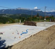 Dèplacement du tas de bois terrasement fini
