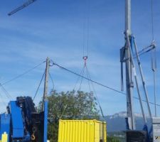 Arrivée de la grue du charpentier 2