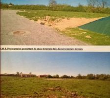 Photos du terrain. Difficile de se rendre compte!