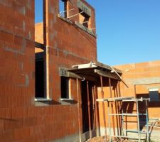 Coffrage porche d'entrée