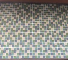 Mozaique salle de bains etage