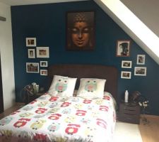 Changement de peinture chambre parentale - rendu final avec 2 couches -