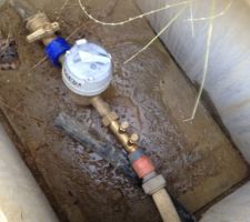 Raccordement du compteur d'eau.