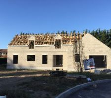 Pose de la charpente terminée en quelques jours