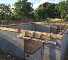 Coffrage linteaux et murs sous-sols