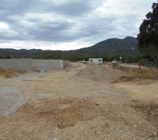 Pose des bordures de trottoirs