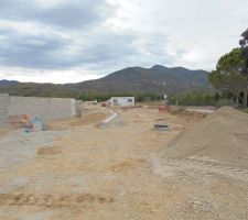 Pose des bordures de trottoirs