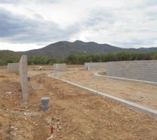 Pose des bordures de trottoirs