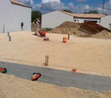 Compactage du remblais du terre-plein