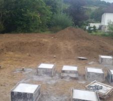 Mise en place des plot beton