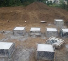 Mise en place des plot beton