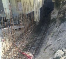 Mur de soutènement - fondation